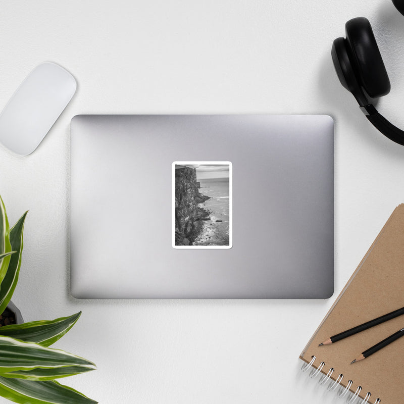 Bird Cliffs Black and White Bubble-free stickers - Go Wild Photography [description]  [price]