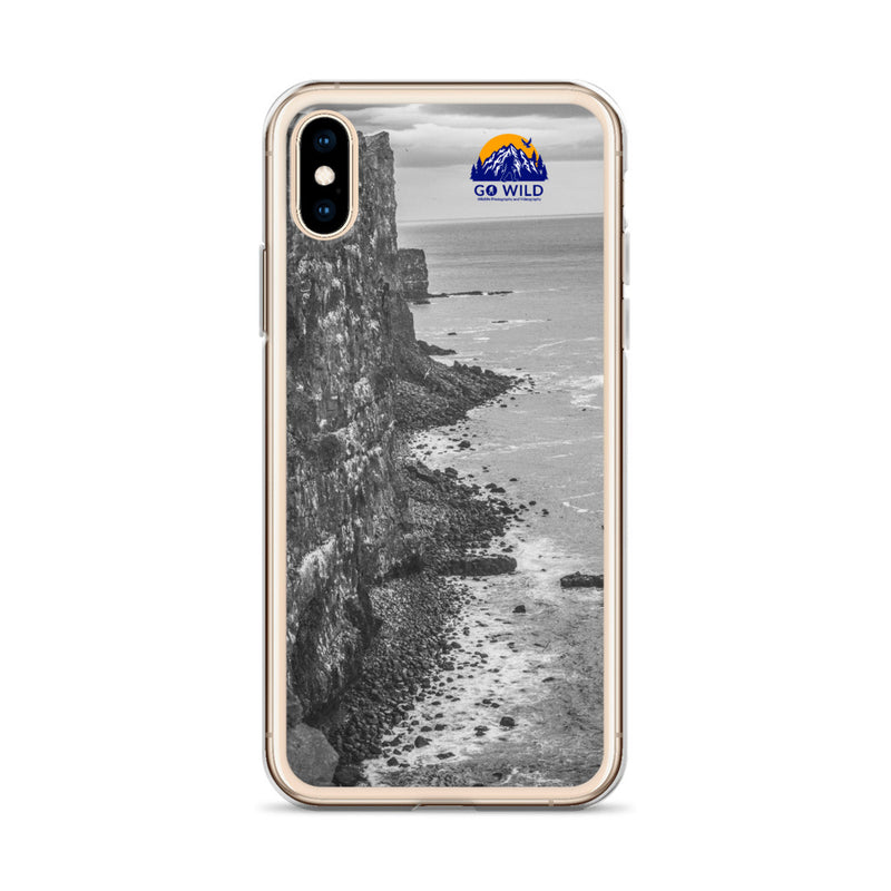 Bird Cliffs Black and White iPhone Case - Go Wild Photography [description]  [price]