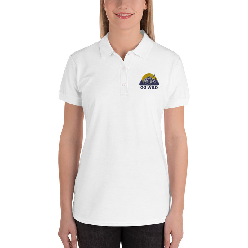Go Wild Logo Embroidered Women's Polo Shirt - Go Wild Photography [description]  [price]