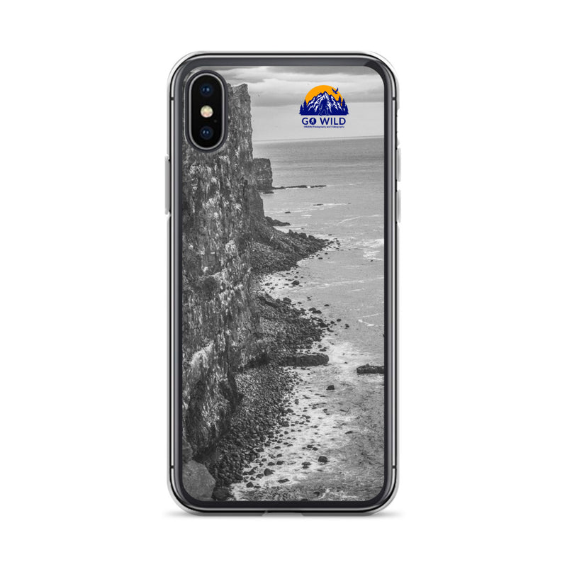 Bird Cliffs Black and White iPhone Case - Go Wild Photography [description]  [price]