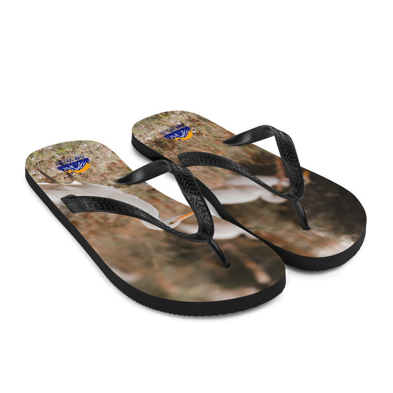 Winter Egret Flip-Flops - Go Wild Photography [description]  [price]