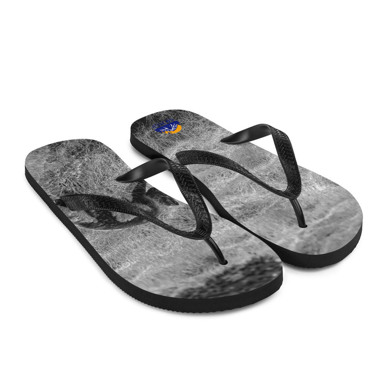 Black and Arctic Fox Flip-Flops - Go Wild Photography [description]  [price]