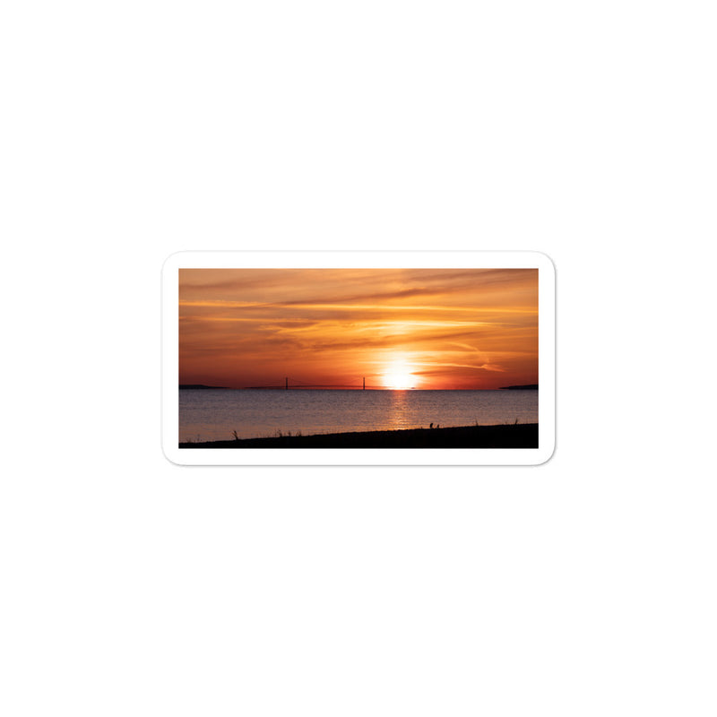 Mackinaw Bridge Bubble-free stickers - Go Wild Photography [description]  [price]