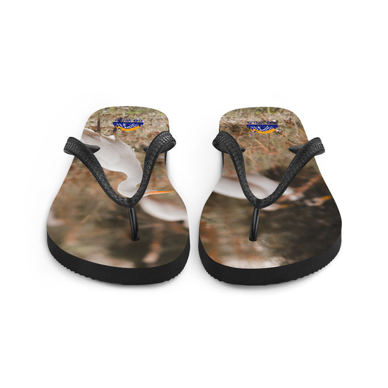 Winter Egret Flip-Flops - Go Wild Photography [description]  [price]