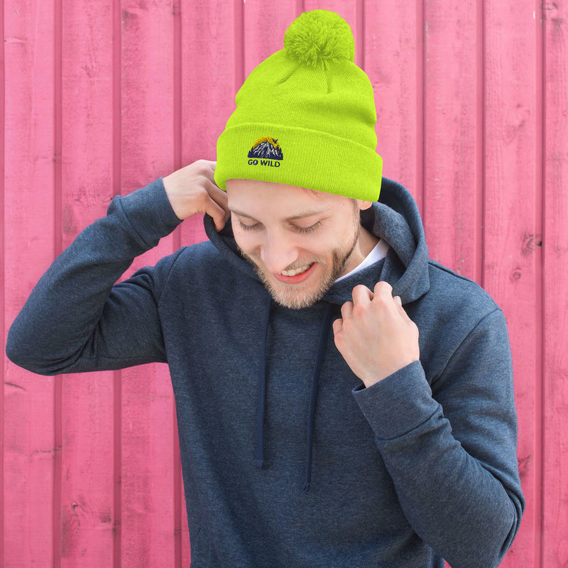 Go Wild Logo Pom-Pom Beanie - Go Wild Photography [description]  [price]