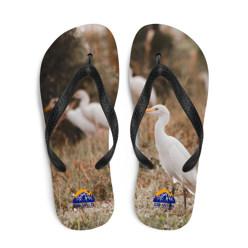 Winter Egret Flip-Flops - Go Wild Photography [description]  [price]