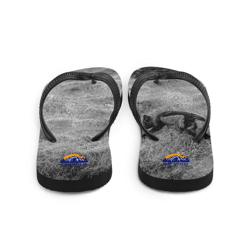 Black and Arctic Fox Flip-Flops - Go Wild Photography [description]  [price]
