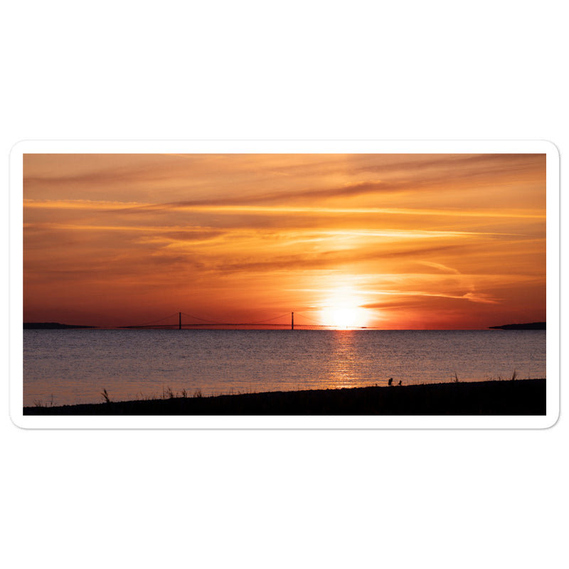 Mackinaw Bridge Bubble-free stickers - Go Wild Photography [description]  [price]