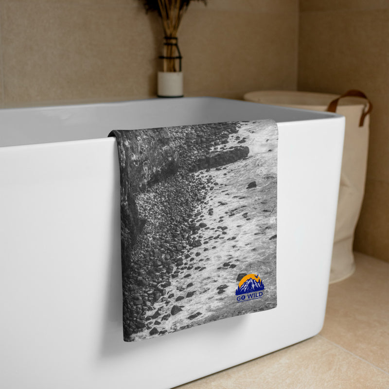 Bird Cliffs Black and White Towel - Go Wild Photography [description]  [price]