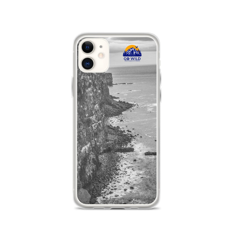 Bird Cliffs Black and White iPhone Case - Go Wild Photography [description]  [price]