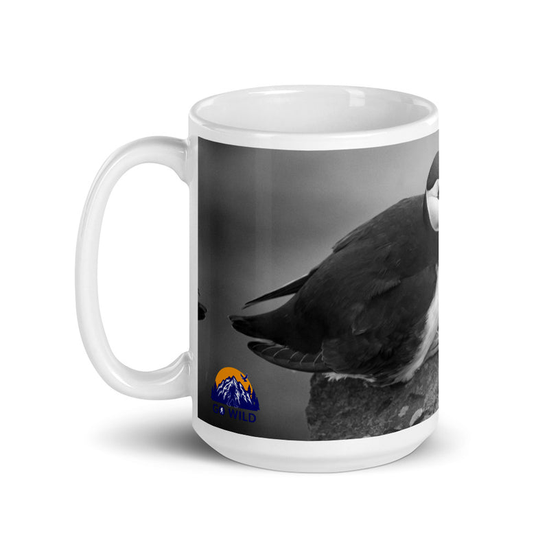 Black and White Arctic Puffin Coffee Mug - Go Wild Photography [description]  [price]