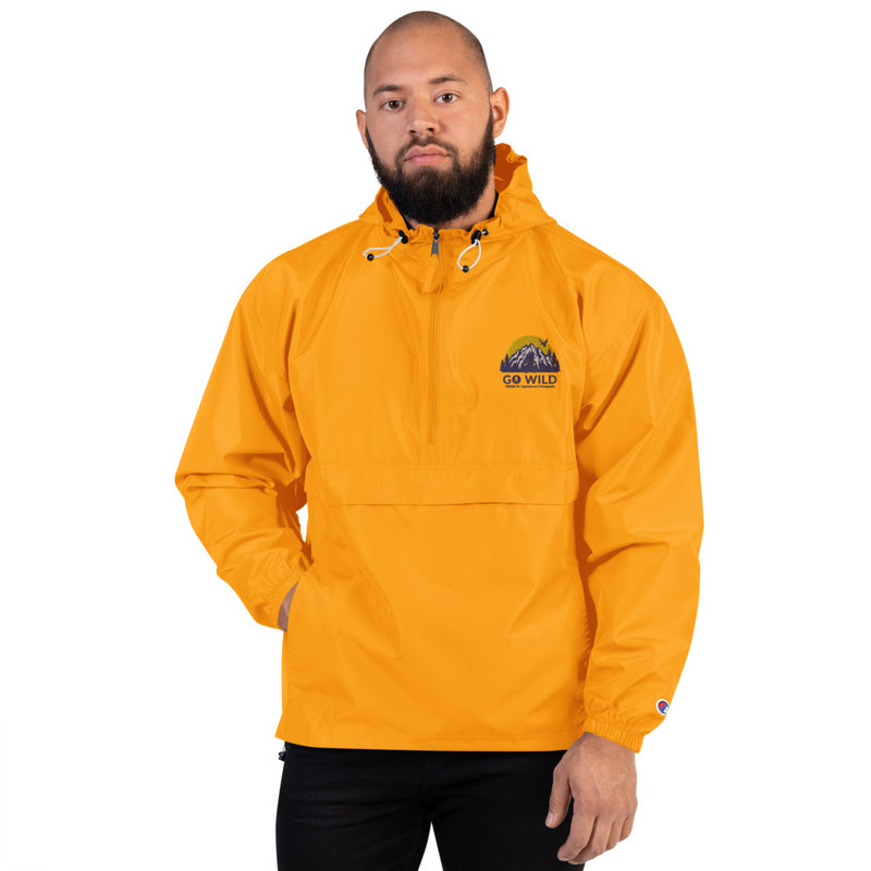Go Wild Logo Embroidered Champion Packable Jacket - Go Wild Photography [description]  [price]